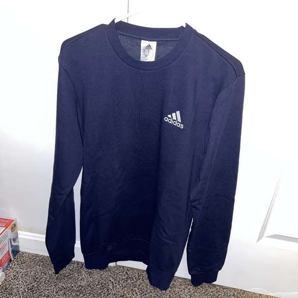 Adidas sweatshirt blue NWT men’s size small - Picture 1 of 5